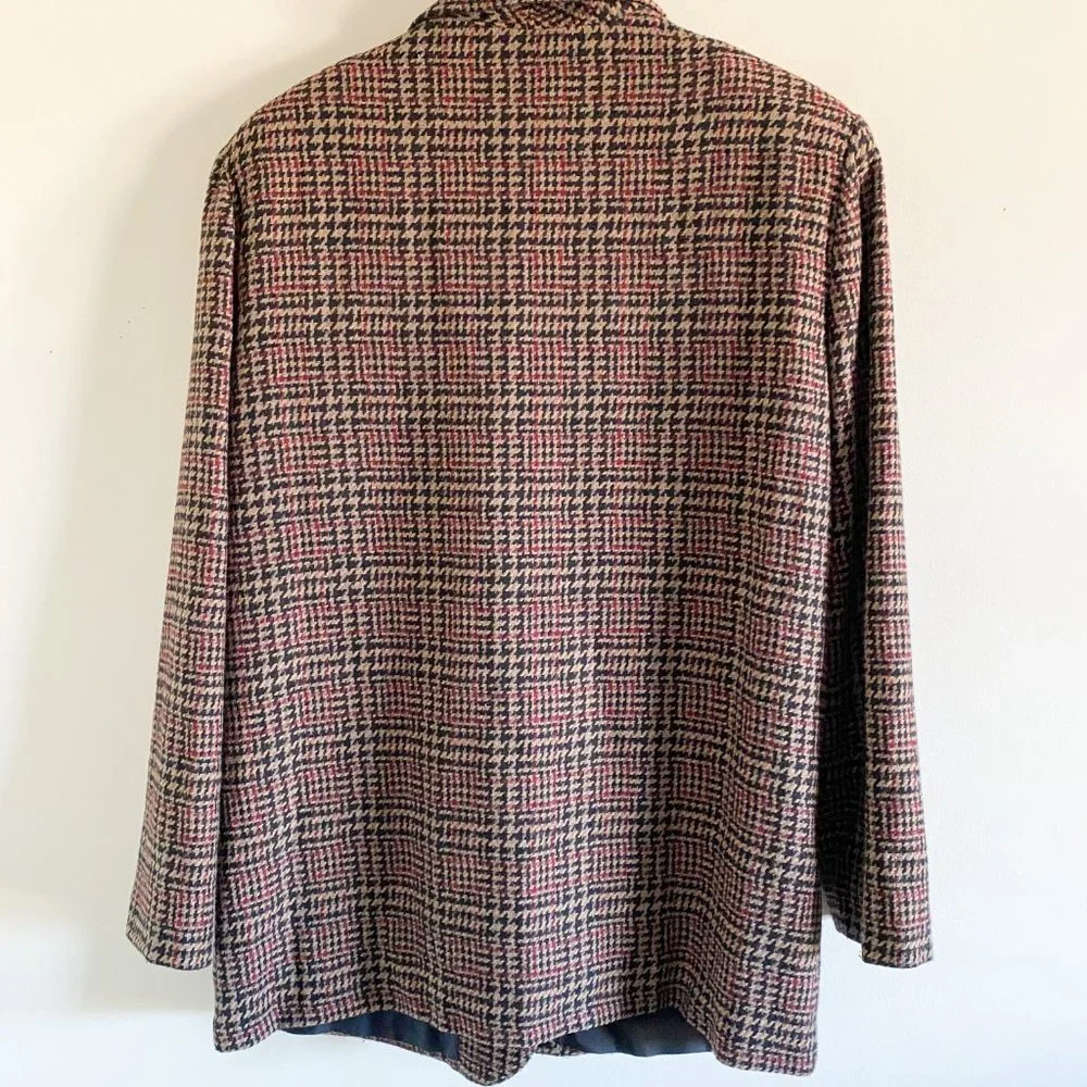 Sag Harbor Brown Wool Houndstooth Blazer - Picture 6 of 8